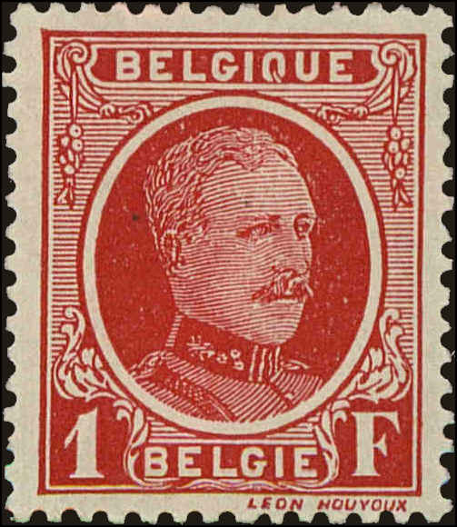Front view of Belgium 187 collectors stamp