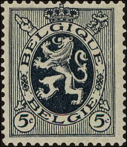 Front view of Belgium 201 collectors stamp