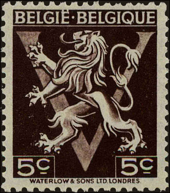 Front view of Belgium 338 collectors stamp
