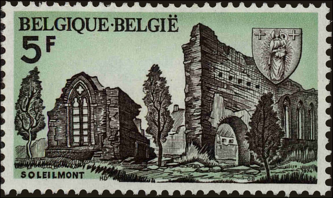 Front view of Belgium 873 collectors stamp