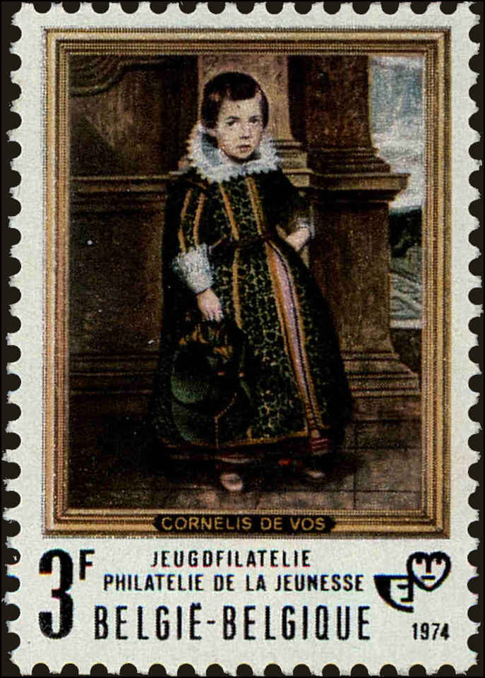 Front view of Belgium 877 collectors stamp