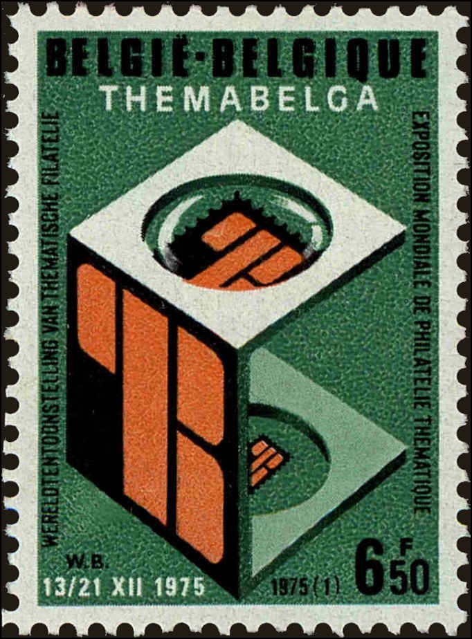 Front view of Belgium 912 collectors stamp