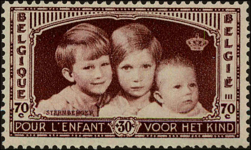 Front view of Belgium B164 collectors stamp