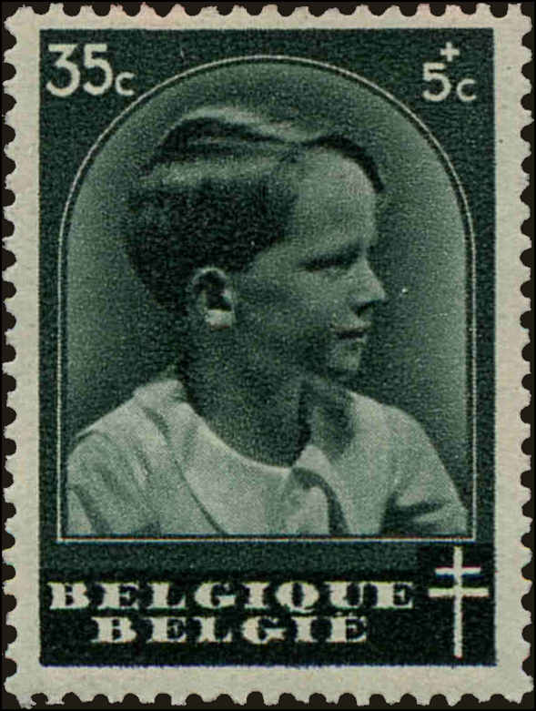 Front view of Belgium B182 collectors stamp