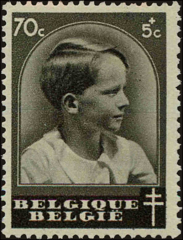 Front view of Belgium B184 collectors stamp