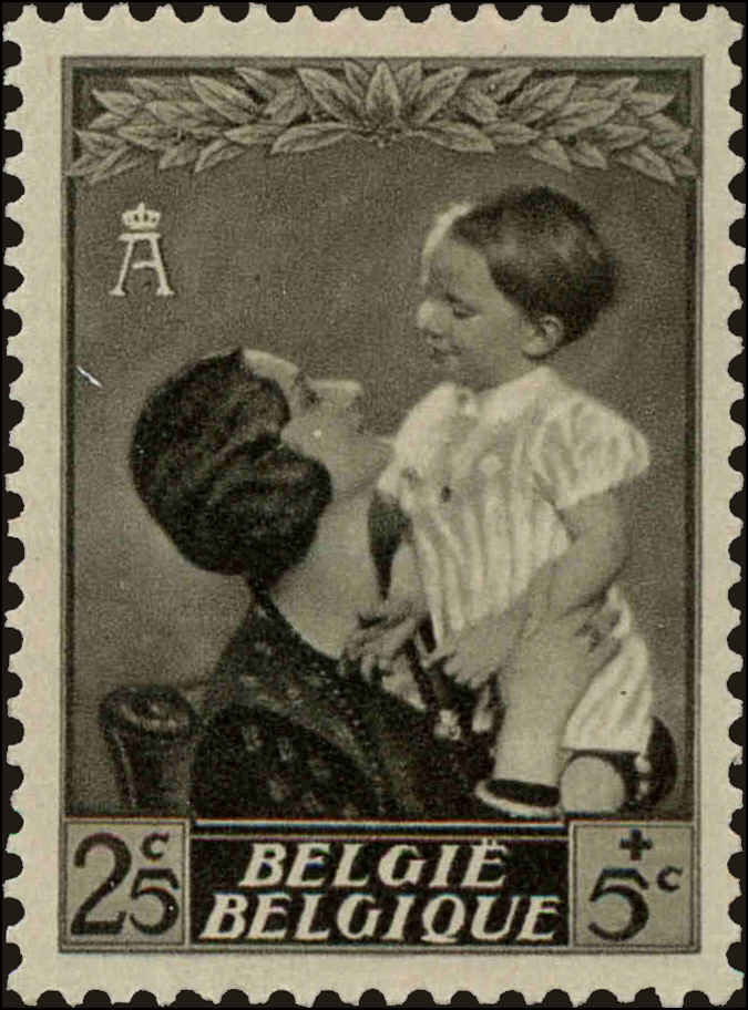Front view of Belgium B190 collectors stamp