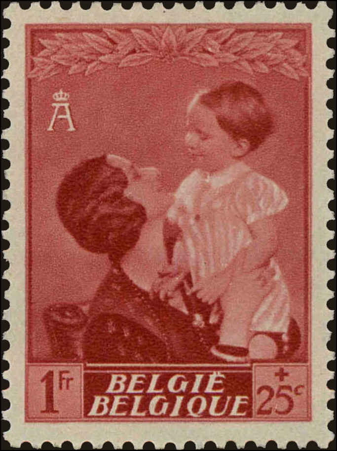 Front view of Belgium B194 collectors stamp
