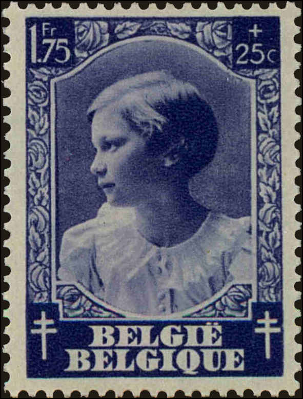 Front view of Belgium B206 collectors stamp