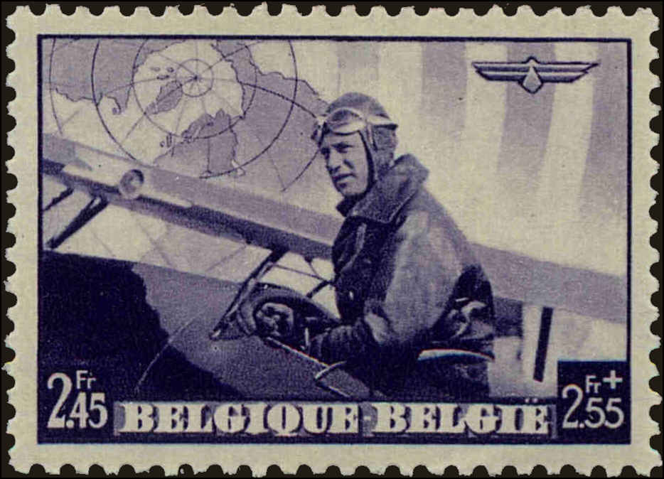 Front view of Belgium B213 collectors stamp