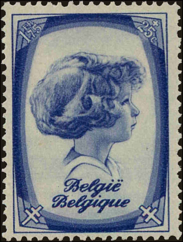 Front view of Belgium B230 collectors stamp