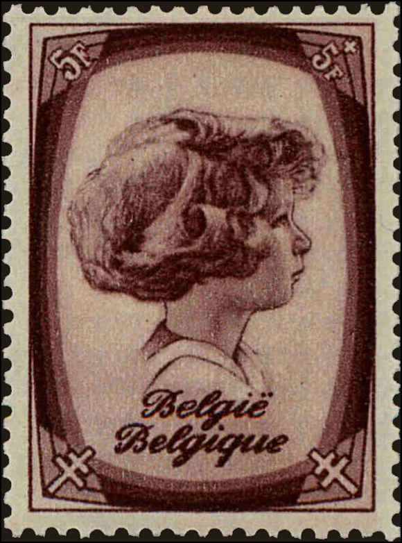 Front view of Belgium B232 collectors stamp