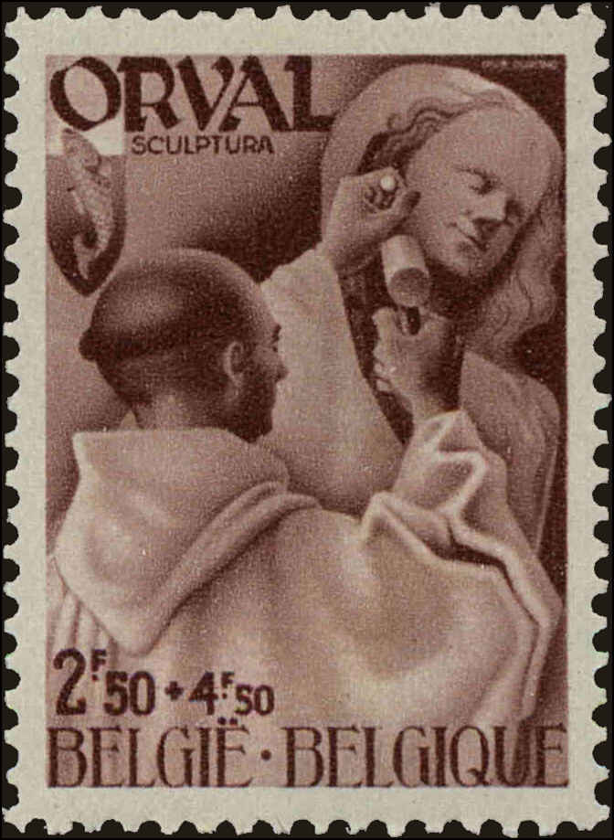 Front view of Belgium B290 collectors stamp