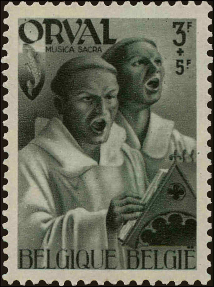 Front view of Belgium B291 collectors stamp