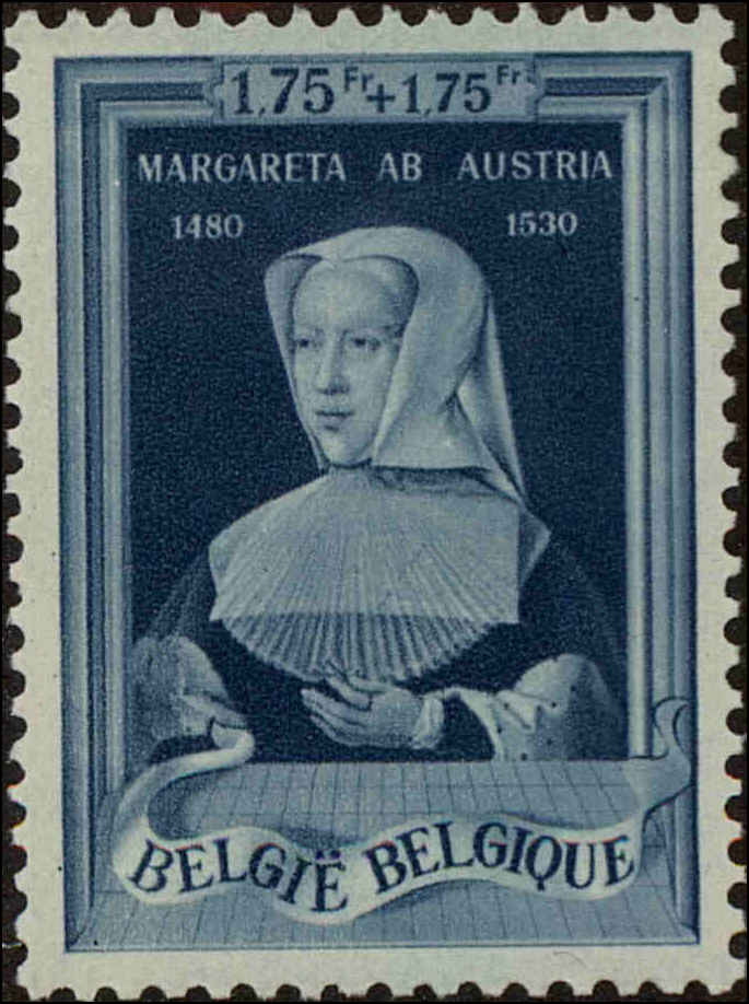 Front view of Belgium B299 collectors stamp