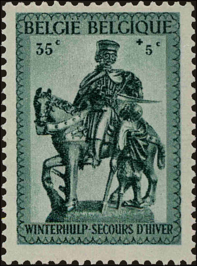 Front view of Belgium B306 collectors stamp