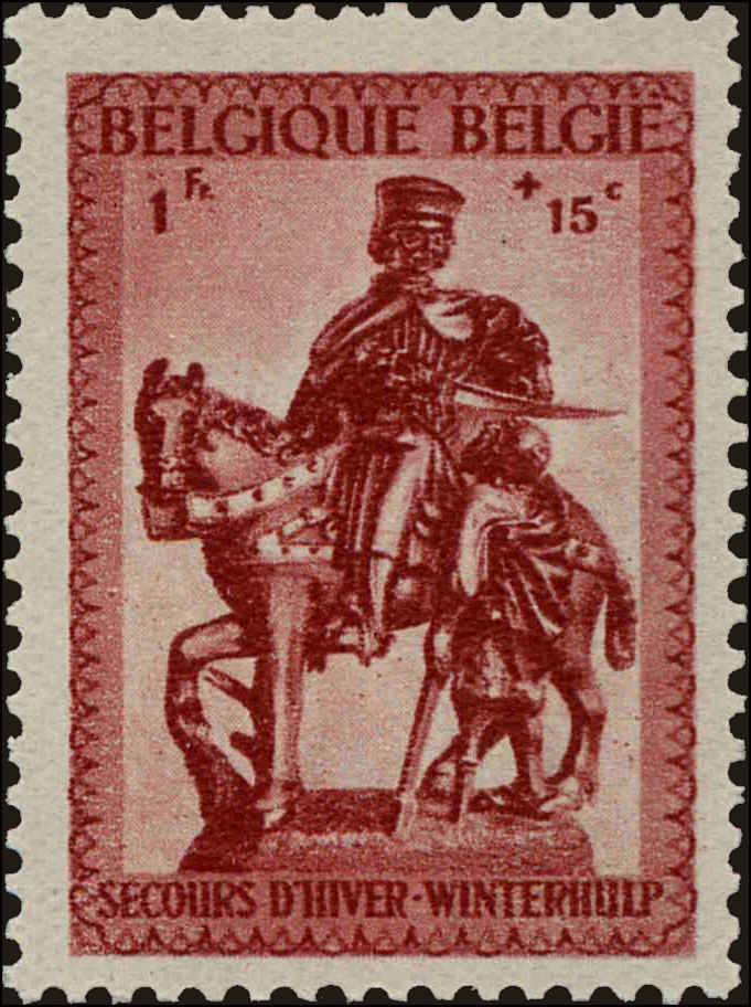 Front view of Belgium B309 collectors stamp