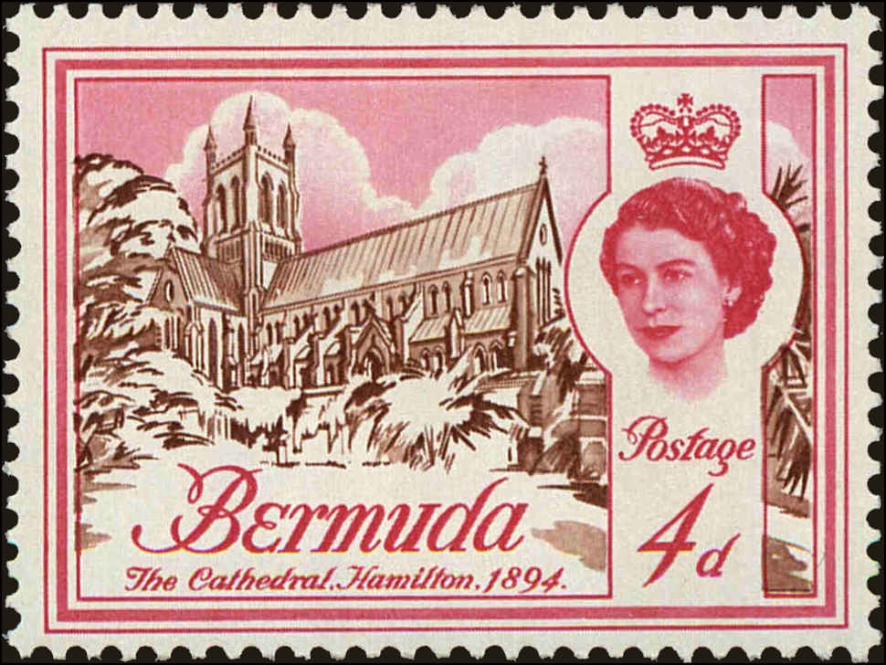 Front view of Bermuda 178 collectors stamp