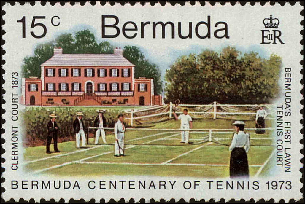 Front view of Bermuda 305 collectors stamp