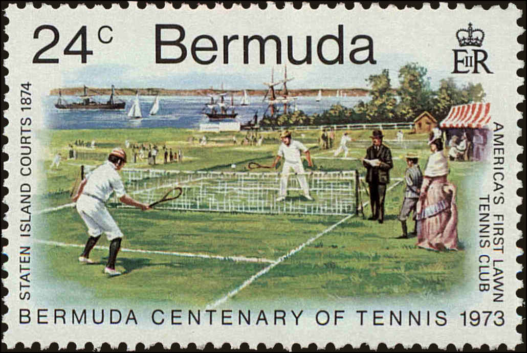 Front view of Bermuda 307 collectors stamp