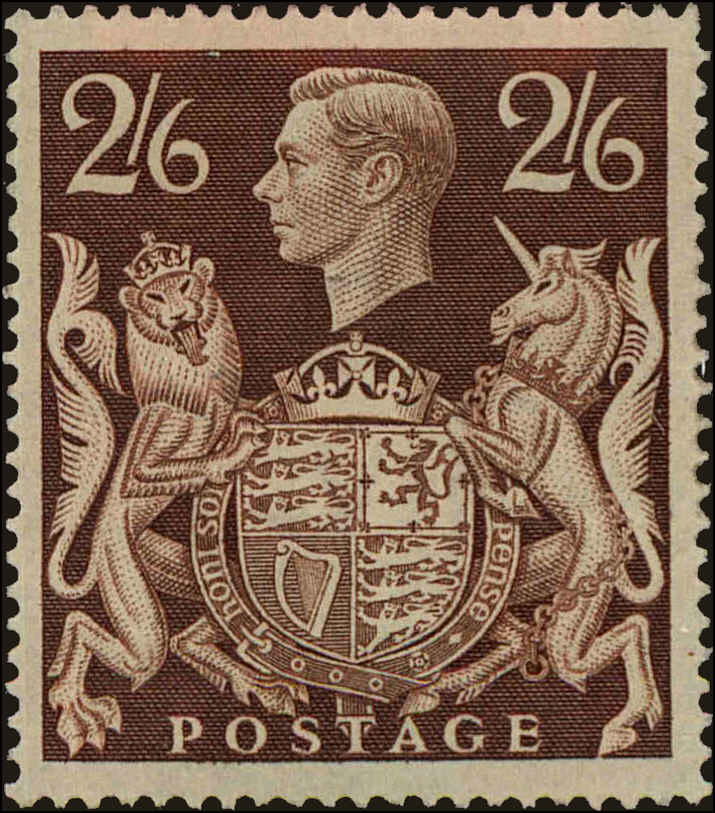 Front view of Great Britain 249 collectors stamp