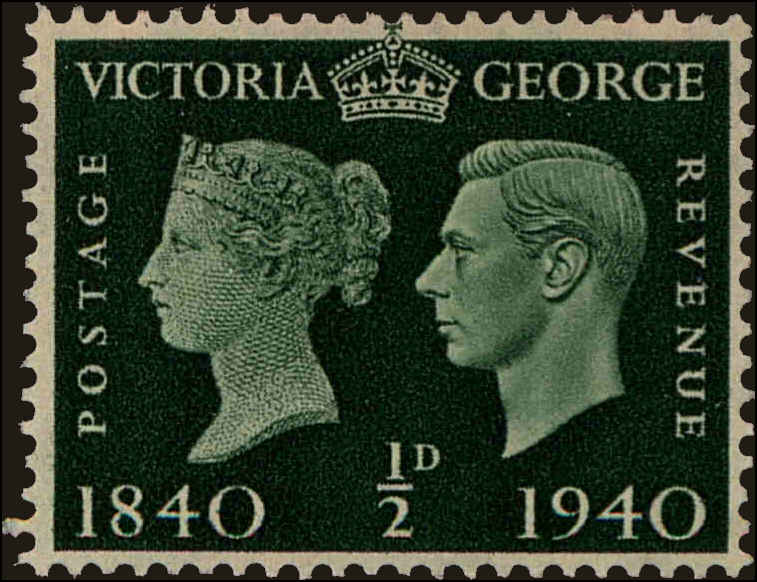 Front view of Great Britain 252 collectors stamp