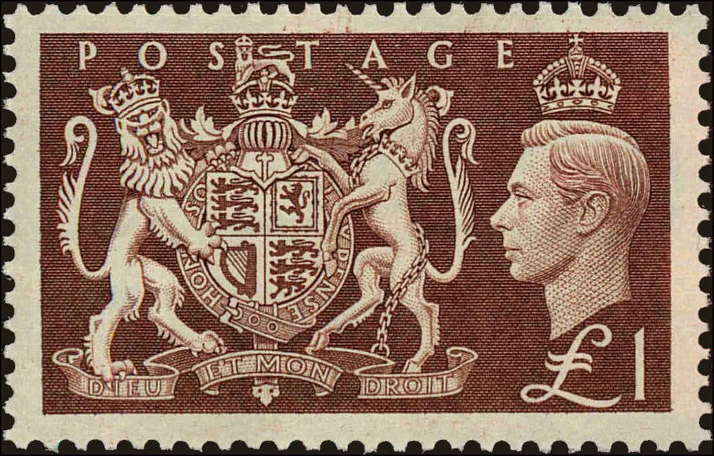 Front view of Great Britain 289 collectors stamp