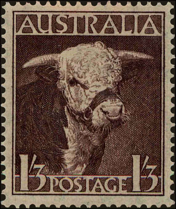 Front view of Australia 211 collectors stamp