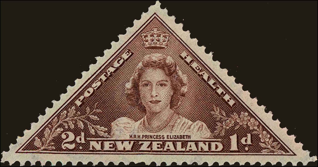 Front view of New Zealand B23 collectors stamp