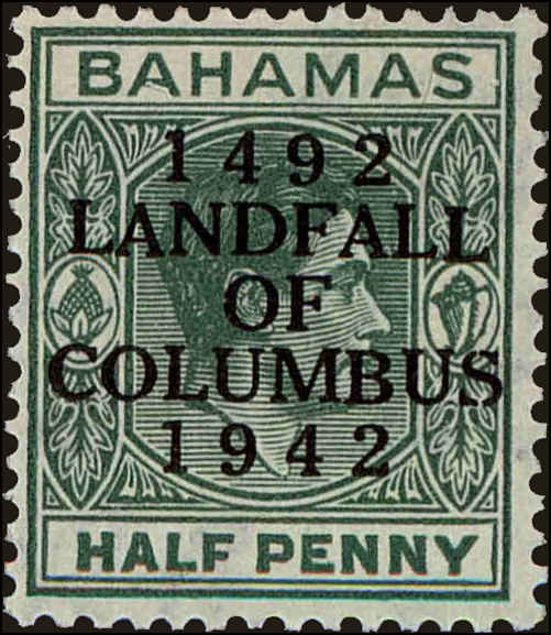 Front view of Bahamas 116 collectors stamp