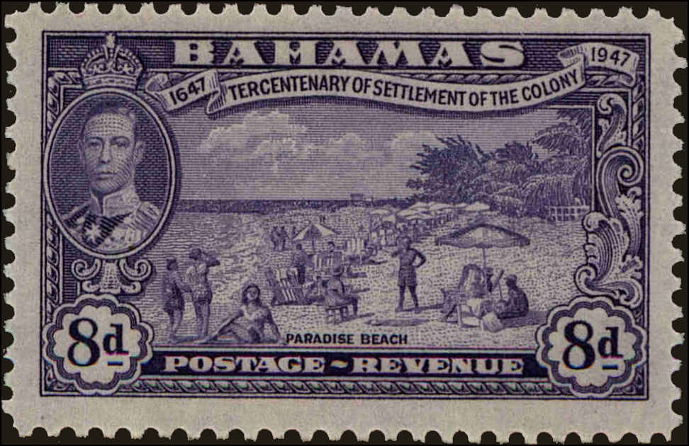 Front view of Bahamas 140 collectors stamp