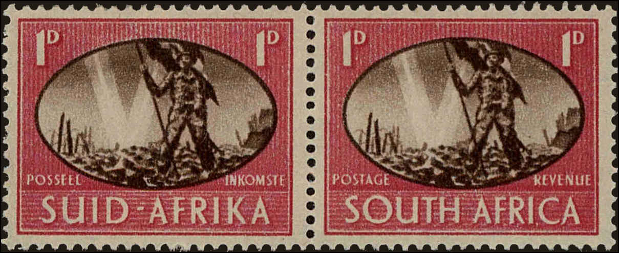 Front view of South Africa 100 collectors stamp