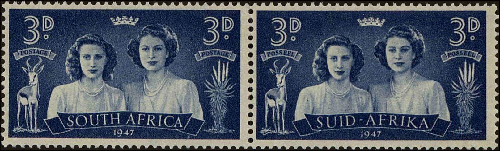 Front view of South Africa 105 collectors stamp