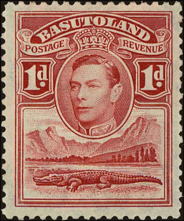 Front view of Basutoland 19 collectors stamp