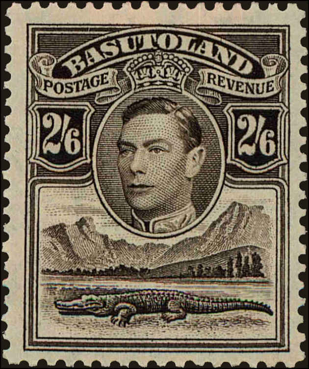 Front view of Basutoland 26 collectors stamp
