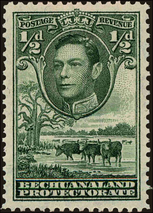Front view of Bechuanaland Protectorate 124 collectors stamp