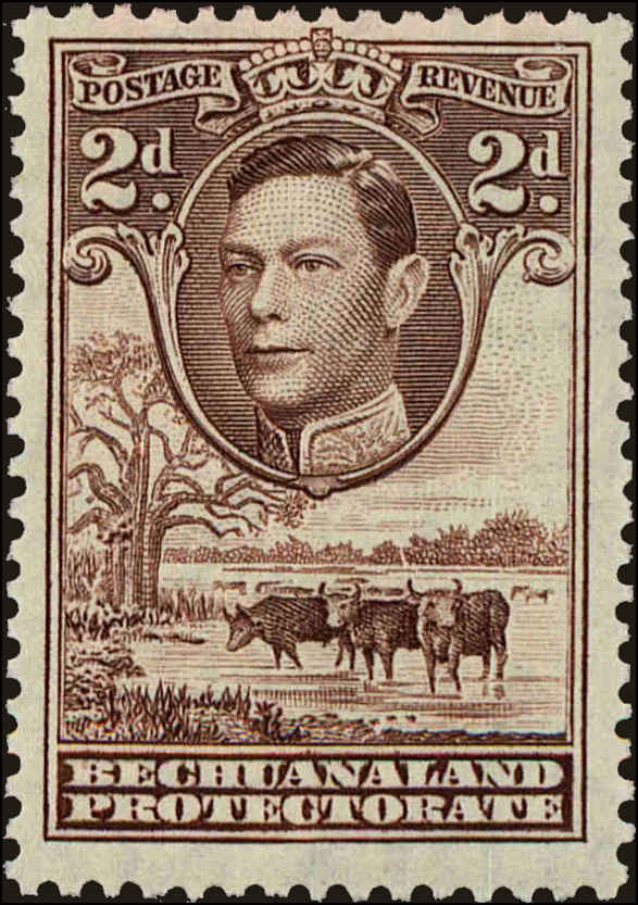 Front view of Bechuanaland Protectorate 127 collectors stamp