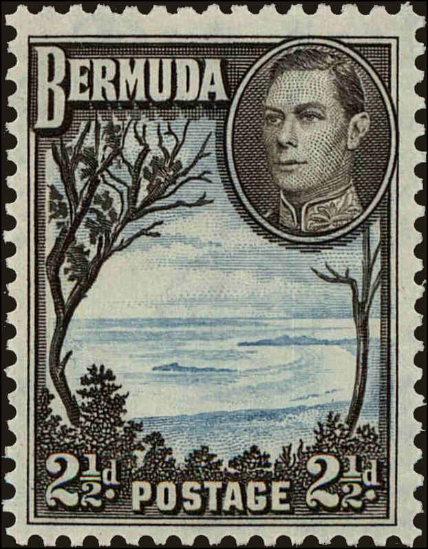 Front view of Bermuda 120Ab collectors stamp