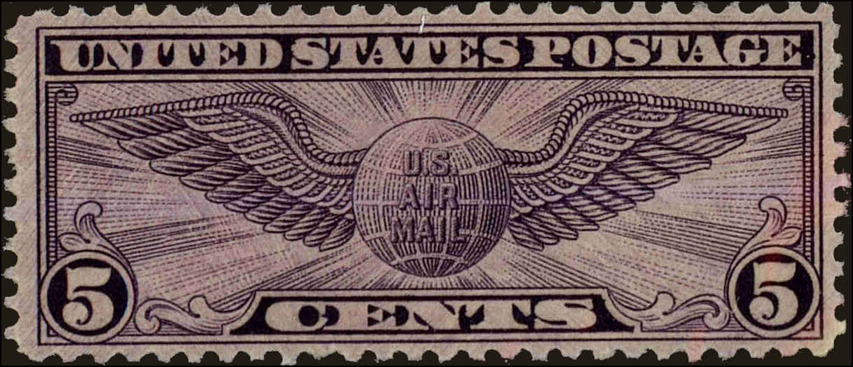 Front view of United States C16 collectors stamp