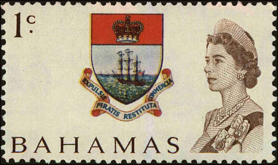Front view of Bahamas 252 collectors stamp