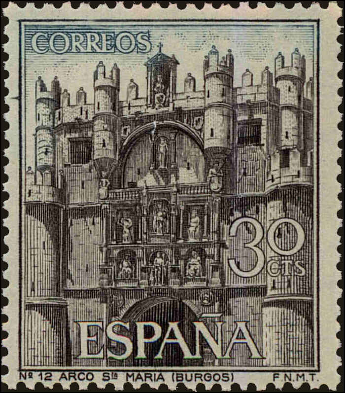Front view of Spain 1281 collectors stamp