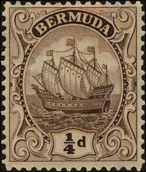 Front view of Bermuda 40 collectors stamp