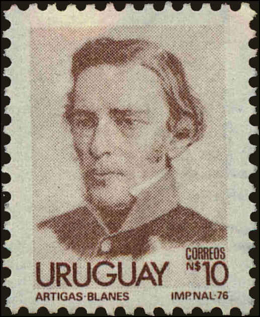 Front view of Uruguay 963 collectors stamp