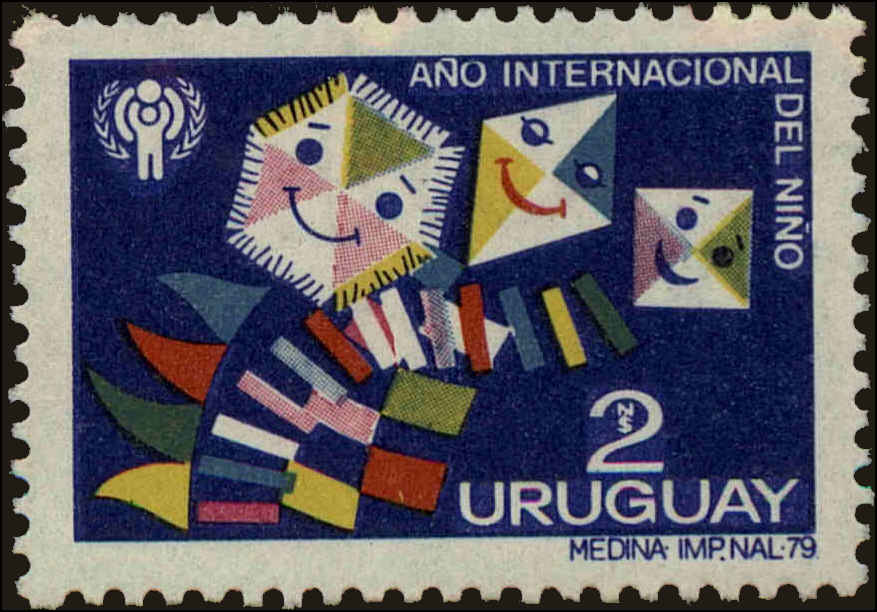 Front view of Uruguay 1045 collectors stamp