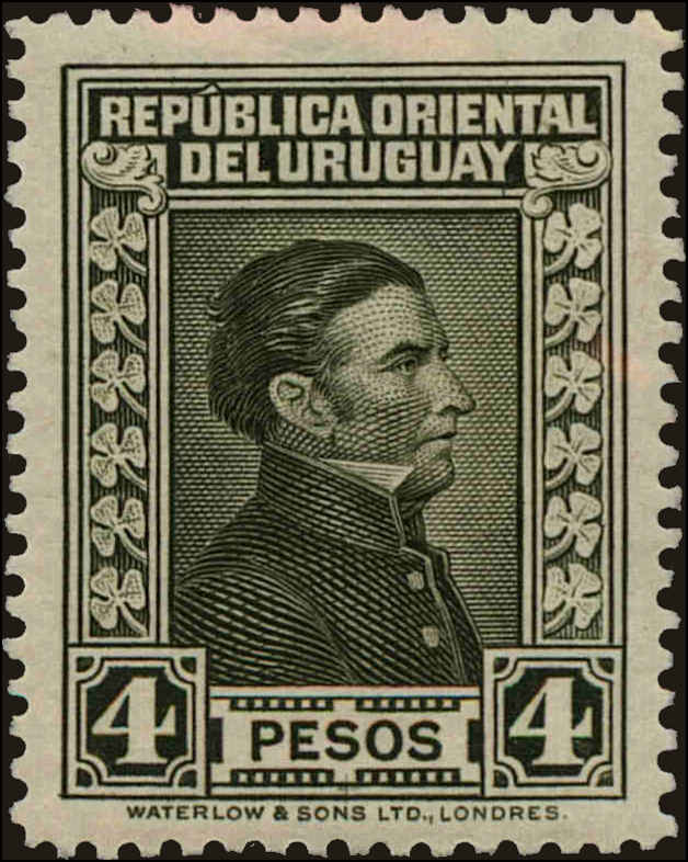 Front view of Uruguay 381 collectors stamp