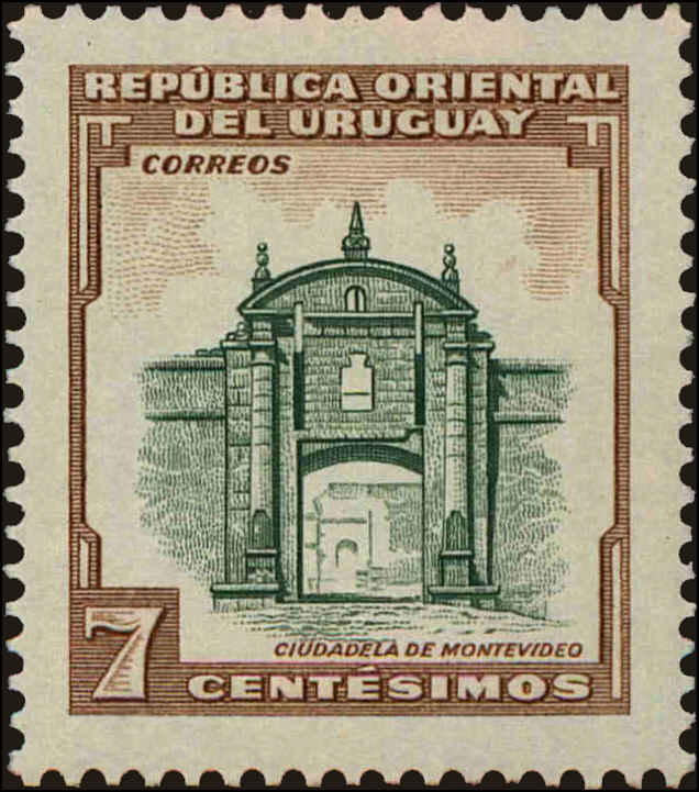 Front view of Uruguay 610 collectors stamp