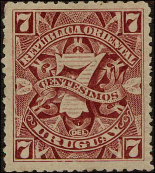Front view of Uruguay 83 collectors stamp