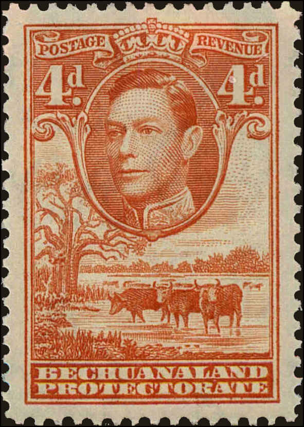 Front view of Bechuanaland Protectorate 129 collectors stamp