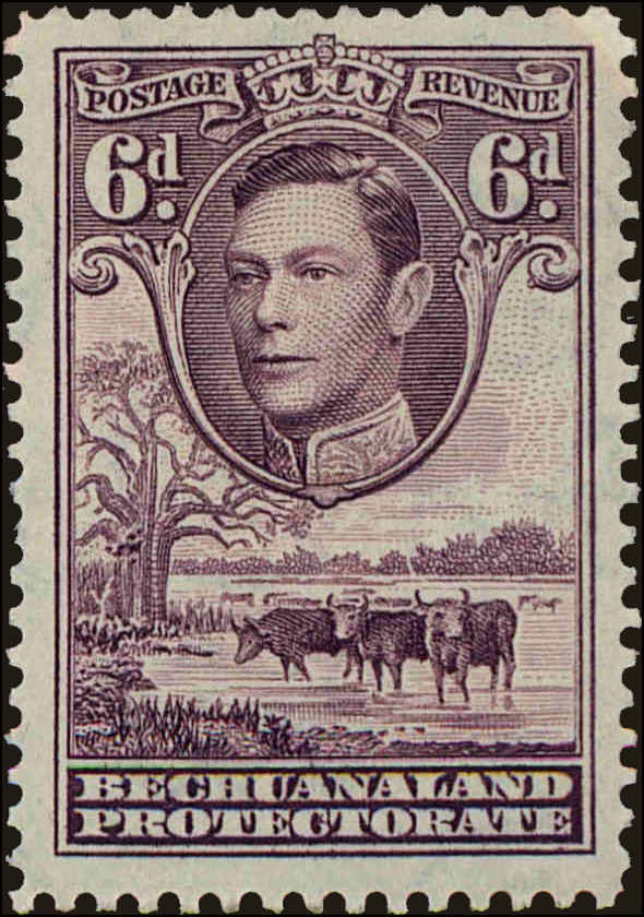 Front view of Bechuanaland Protectorate 130 collectors stamp