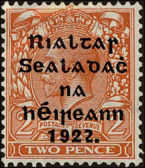 Front view of Ireland 42 collectors stamp