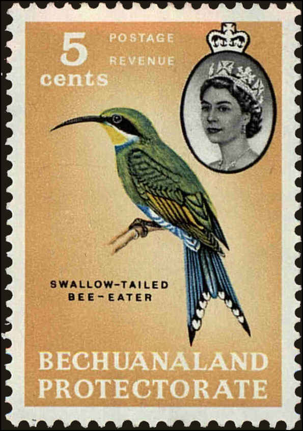 Front view of Bechuanaland Protectorate 184 collectors stamp